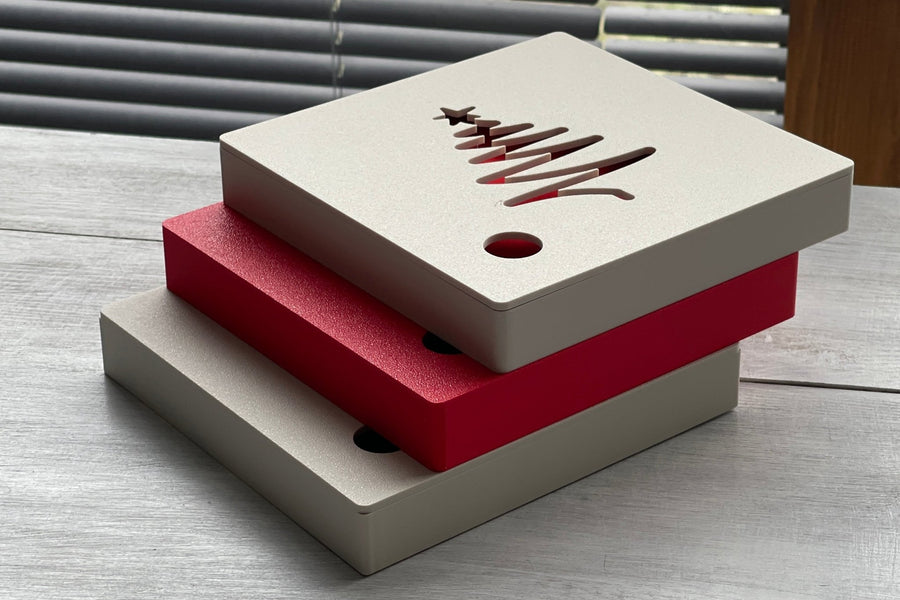 Kerstdoosje voor mini albums - Yellow Rebel